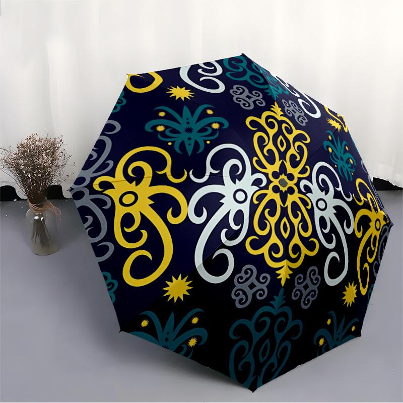 1PC Ornate Pattern Personality Umbrella with 8 Frames, Automatic Open, Durable Frame, Quality Craftsmanship yy250912126