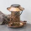 Солнечная кормушка для птиц для улицы с подсветкой - Подвесная кормушка для диких птиц Водонепроницаемые кормушки для птиц для улицы Ретро сад