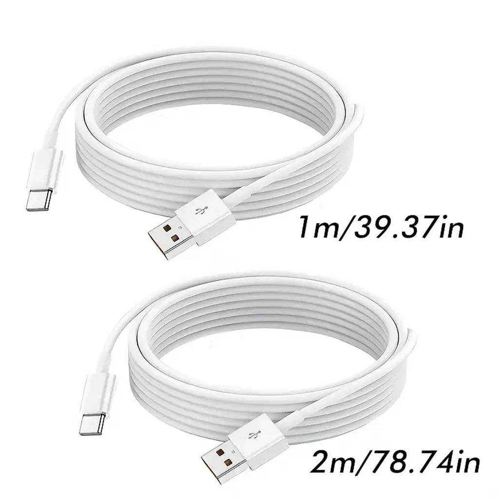 1m/2m Usb C Cable Usb A To Usb C Cable Fast Charging Usb Type C Charger Cable Compatible With Data Cables For Mobile Phones