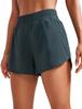 CRZ YOGA Breathable Running Shorts with 7cm Size L Women's Quick-Drying Lining, Inseam, Melanite,