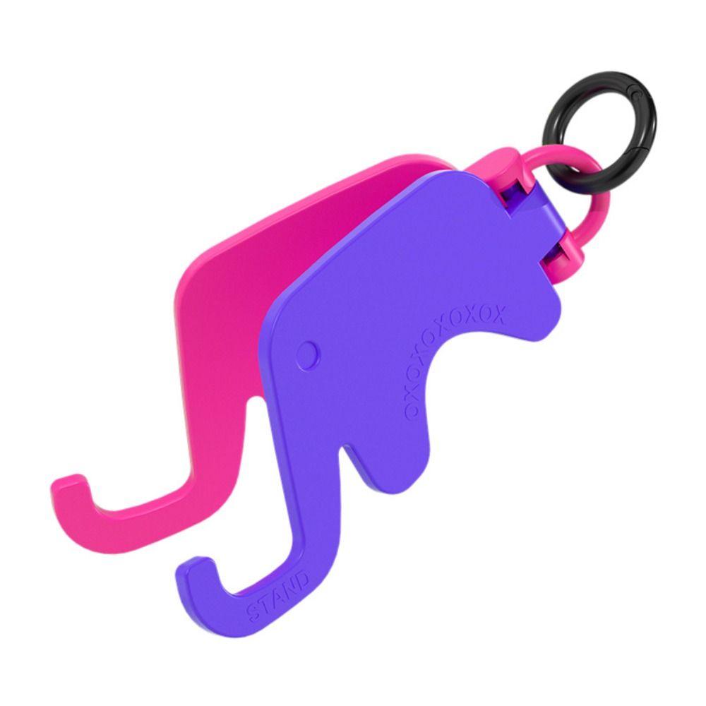 with Keychain Mobile Phone Holder Elephant Shape Cell Phone Bracket Key Ring Gift