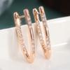 Trendy Accessory Zirconia Earrings V-Shaped Geometry Earrings Dangle Earrings  Jewelry Accessory