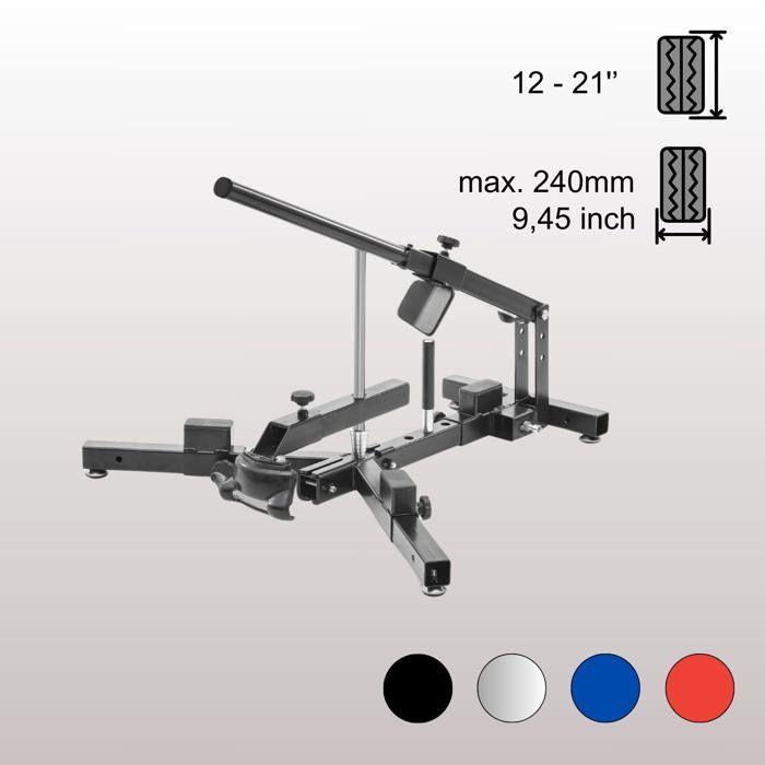 Démonte-pneu moto - ConStands MD4 - Bleu - Compatible 12-21 pouces - Robuste et efficace