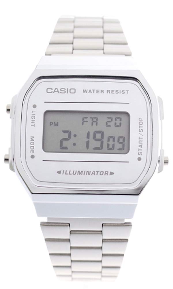 Casio A168WEM-7 Quartz Watch, Silver, Unisex [Parallel Import]