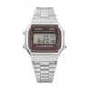 Casio A168wa 5aydf  A168wa 5a  Цифровые Квадратные Винтажные Ретро Общественные Металлические Часы