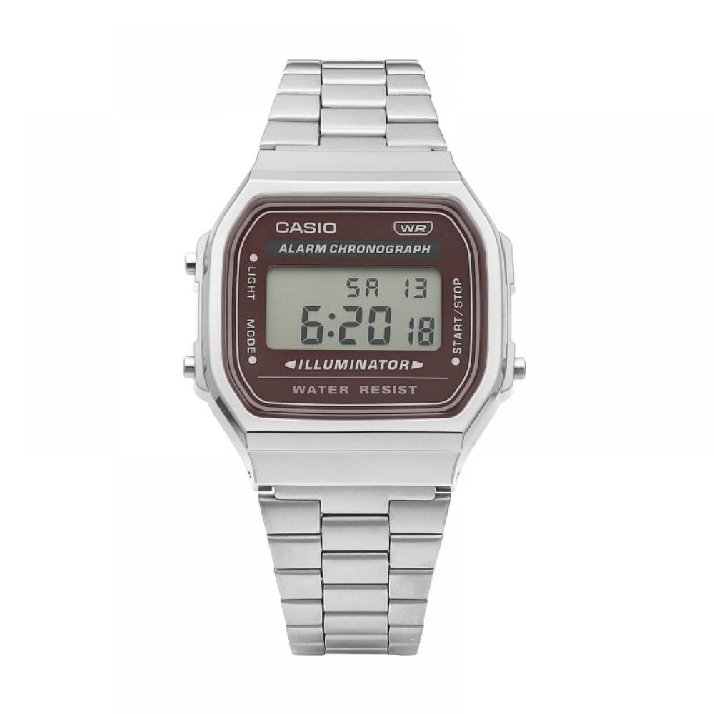 Casio A168wa 5aydf  A168wa 5a  Цифровые Квадратные Винтажные Ретро Общественные Металлические Часы