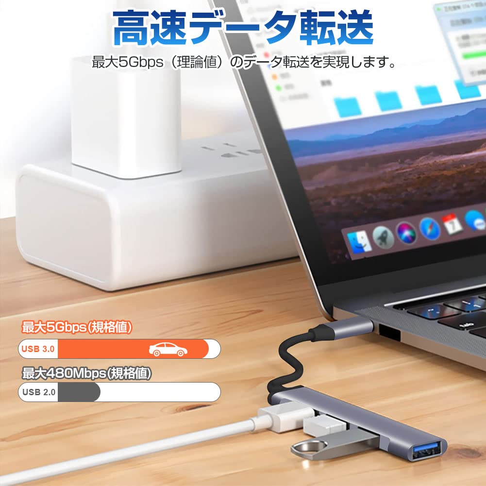 Besince USB на USB USB До 5 Гбит/с Передача данных Совместимо с USB USB x USB x 3 USB USB Type-C Док-станция Хаб, Type-C 3.0 (1 порт), 2,0 (3