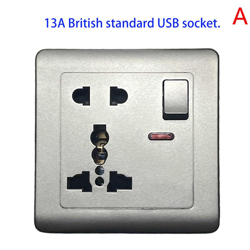 Стандартная розетка Usb ЕС, серая встроенная настенная розетка