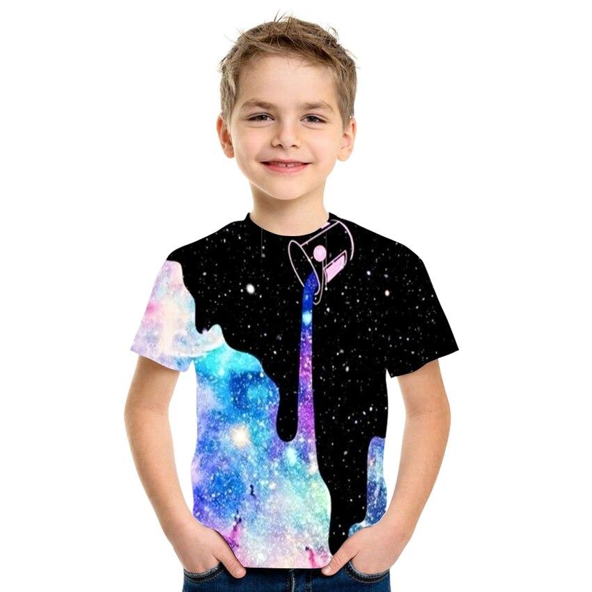 Baby Boy Cartoon Casual T-shirt Girl Abstract Fashion T-shirt Summer Short-sleeved O-neck T-shirt