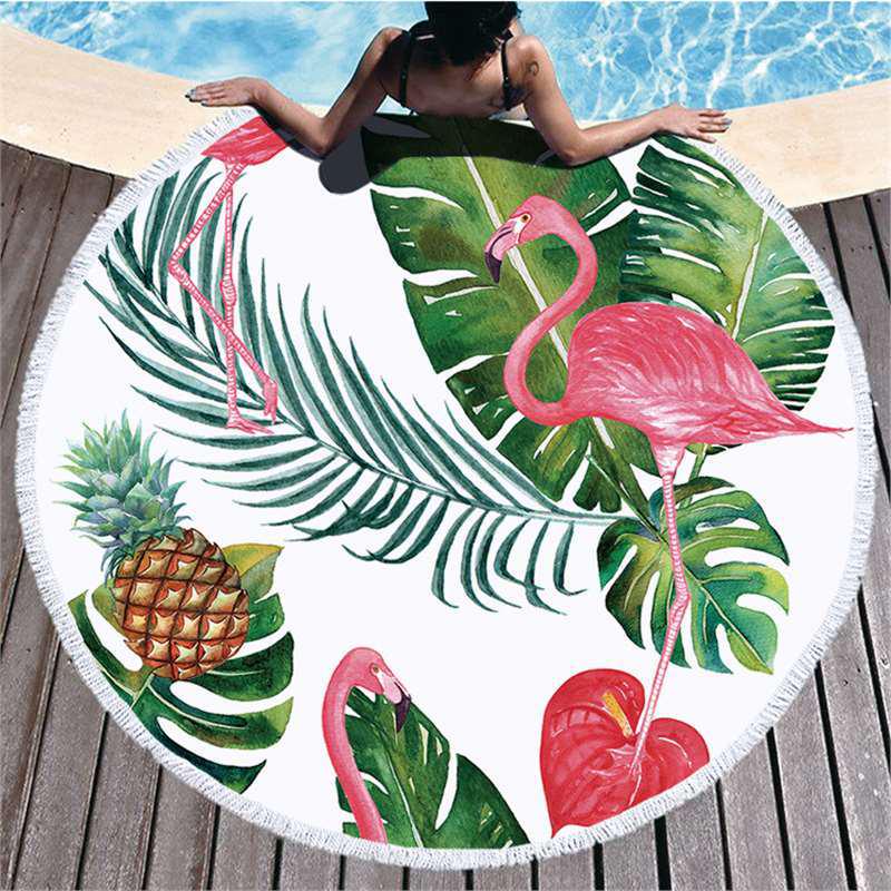 Flamingo Series Ultra-Fine Fiber Beach Towel & Indoor/Outdoor Mat