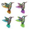 Железный Красочный Колибри Настенное Украшение Домашнего Офиса Гостиная Ванная Комната Крытый Открытый Металлический Настенный Художественный Подвесной Орнамент Птицы Подвеска