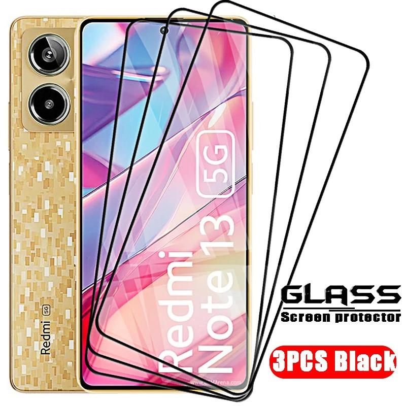 Protective Glass For Xiaomi Redmi Note 13 Pro Plus 12 11 10 Redmi 15C 14C 13C 12C 10C 10 A3 A5 9C Poco X6 X7 Pro M5S M6 M7 Full Cover Screen Protector