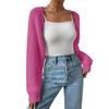 Women Cable Knit Shrug Open Front Cardigan Long Sleeve Sweater Crop Tops