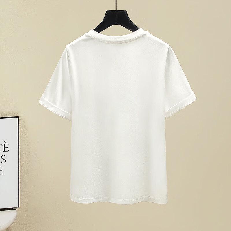 Women's French Scarf Patchwork Short Sleeve T-Shirt