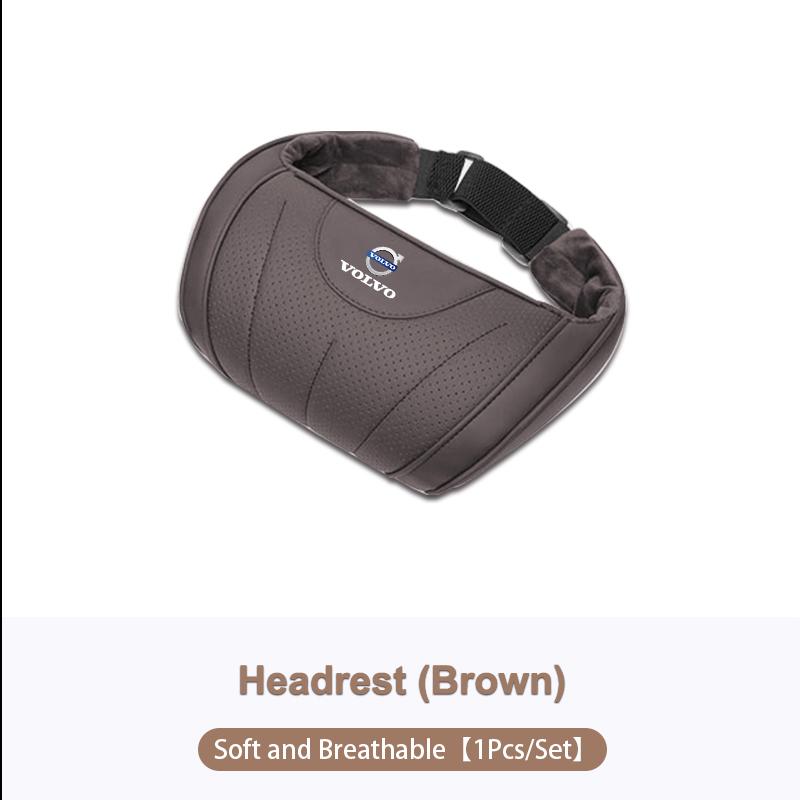Car Interior Neck Pillow Leather Lumbar Breathable Seat Cushion For Volvo XC90 V90 V60 XC60 V40 EC40 EX40 S80 S60 S90 C40 XC40