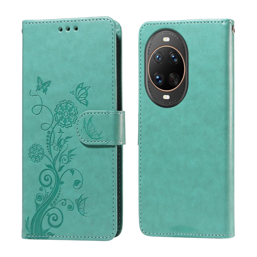 For Huawei Nova 14 Ultra 5G Leather Case Butterfly Floral Imprint Wallet Stand Cover