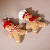 1/2Pcs Christmas Gingerbread Man Doll Plush Stuffed Doll Toy Gingerbread Pendant Christmas