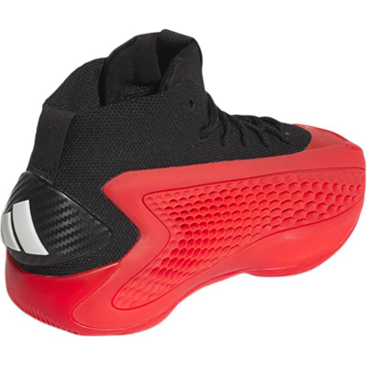 adidas АЕ. 1 Нескользящие Износостойкие Средние Детские Баскетбольные Кроссовки Красные Черные Унисекс IG6611