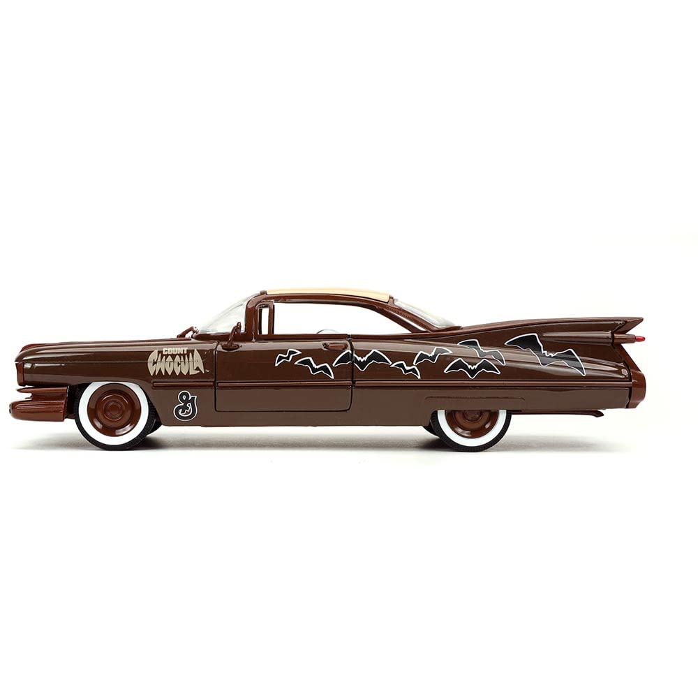 GENERAL MILLS 124 1959 Cadillac Coupe DeVille с COUNT CHOCULA, Коричневая литая миниатюрная машинка