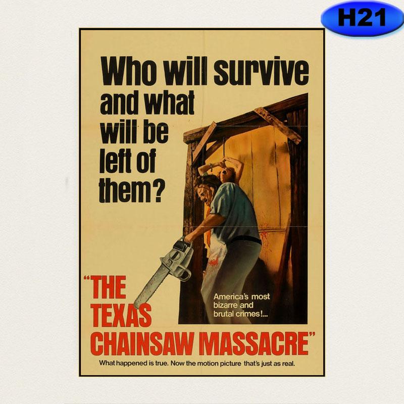 Vintage Classic Horror Movie Poster The Evil Dead/Halloween Posters HD Printed Kraft Paper Home Decor Bar Cafe Wall Art Painting