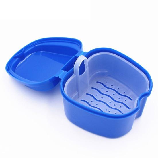 Коробка для зубных протезов Эффективная компактная коробка для ванны для протезов с полной защитой вставных зубов для поездки