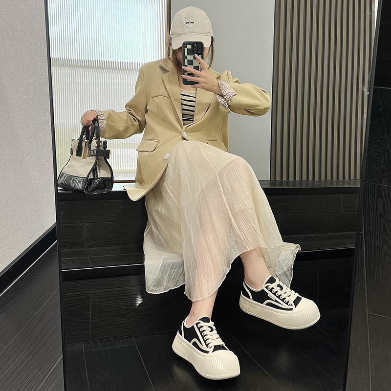 Big head canvas shoes platform spring new shoes autumn muffin bread biscuits casual board shoes