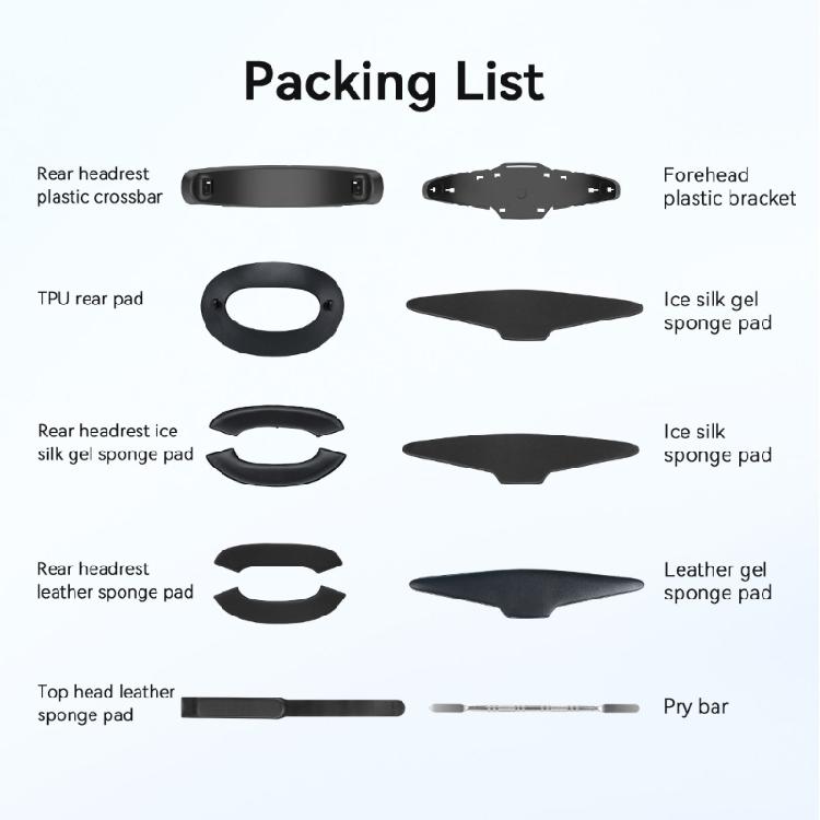 Улучшает комфорт Набор накладок на лоб и затылок для гарнитур VR2 Легко крепится Гипоаллергенные материалы