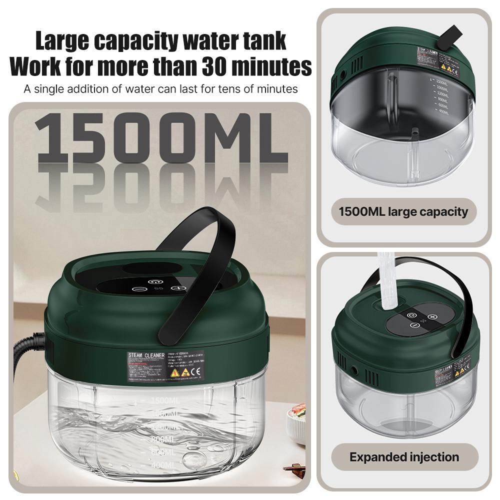 Ручной многофункциональный пароочиститель под давлением с 3 щетками и удлиненным стержнем для домашнего использования