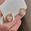 Новые модные темпераментные серьги-гвоздики с жемчугом для женщин и девушек, подарочные украшения оптом