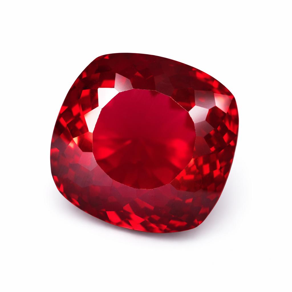 Natural Red Ruby Loose Gemstone Burmese 19 ct Square Cushion Cut for Jewelry Making and Crafts