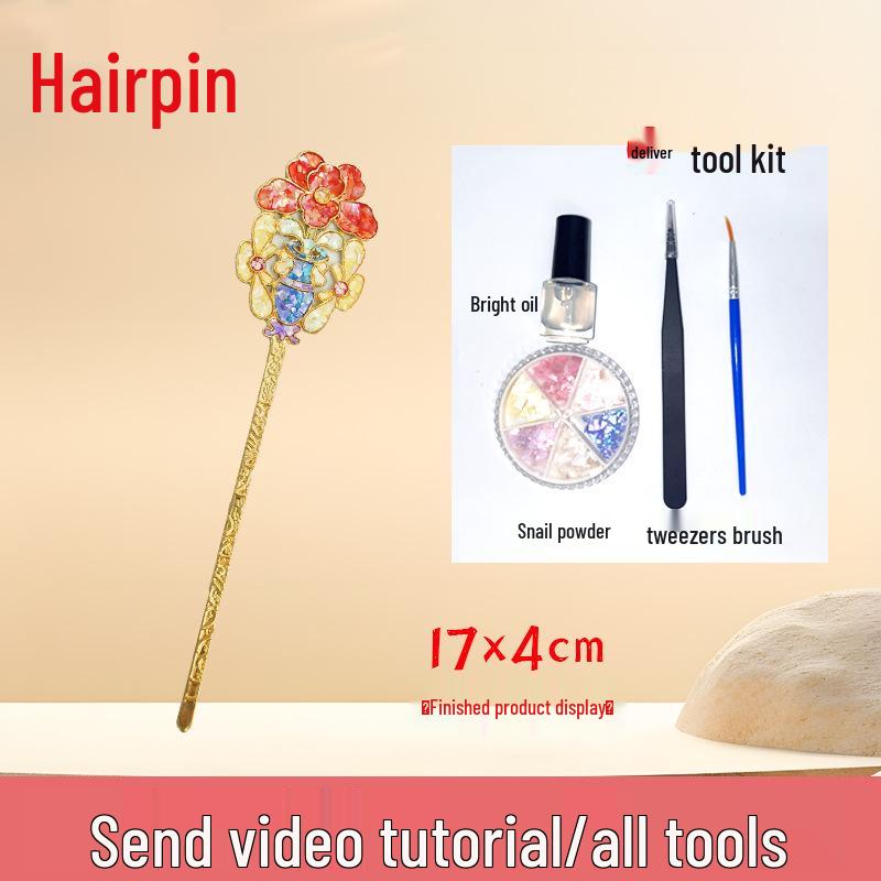 Набор для изготовления заколки на Праздник драконьих лодок DIY: Фрагмент бабочки из перламутра для тимбилдинга и мероприятий, посвященных культурному наследию