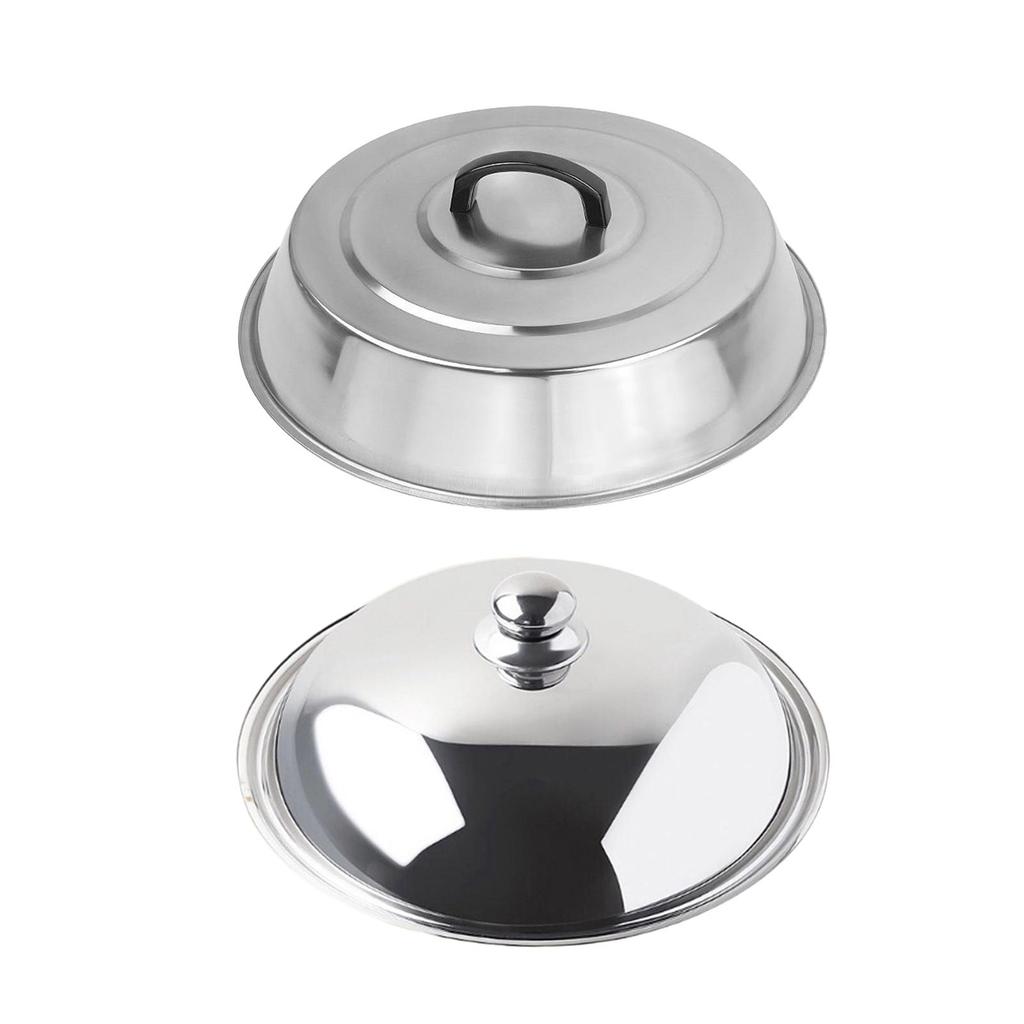 Stainless Steel Lid Professional Lid Anti-scald Bakeware Frying Pan Lid Cookware