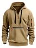 Men's Waterproof Multi-Pocket Zipper Hoodie for Autumn & Winter