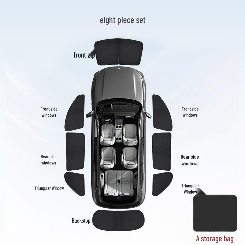 Совместимо с солнцезащитным козырьком на окно автомобиля Ideal L6-L9, MEGA, i6, i8: Теплоизоляционная и приватная штора