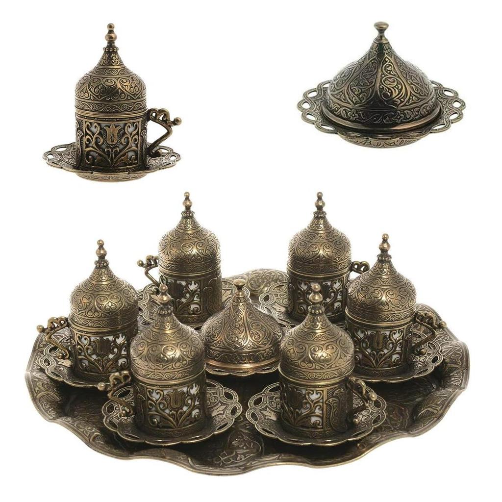 Набор чашек для кофе эспрессо из шести предметов, тарелка, крышка, традиционный набор чашек с мотивом тюльпана