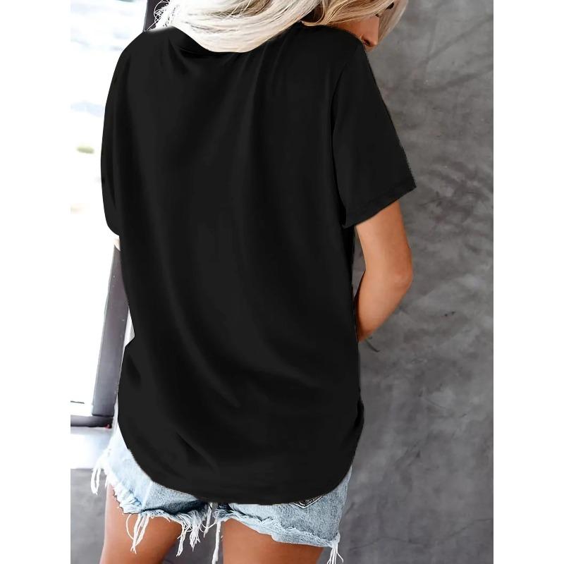 Женская футболка с цветочным принтом, круглый вырез, короткий рукав, повседневный топ на каждый день