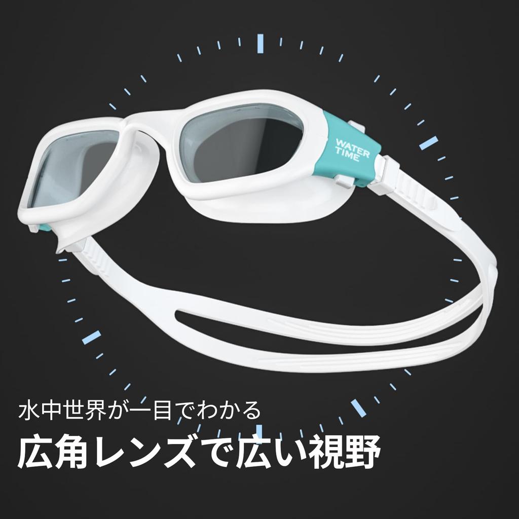 WATERTIME Swimming UV Silicone Large Comfortable Adult Goggles Goggles, Unisex, Protection, Waterproof, Ultra-Flexible Mat, Indoor/Outdoor Use, Frame,