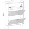 Shoe Cabinet HAARLEM 78 x 24 x 103 cm Engineered Wood Concrete Grey