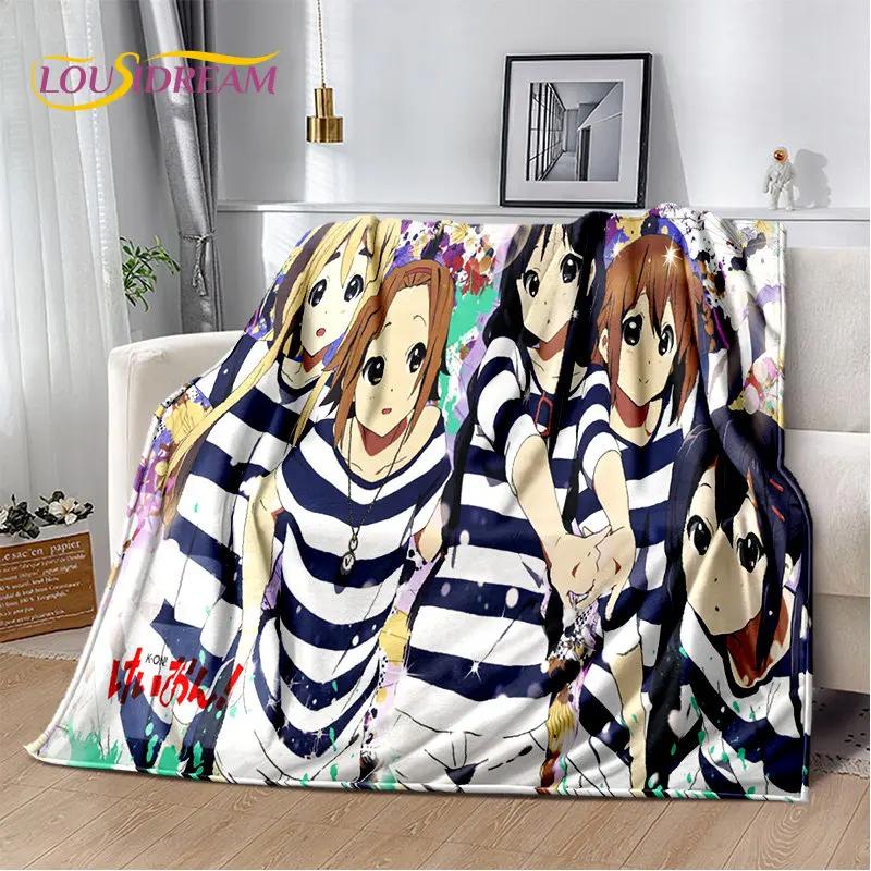 K-ON Cartoon Cute Lolita Kawaii Girls Мягкое плюшевое одеяло, фланелевое одеяло, плед для гостиной, спальни, кровати, дивана, пикника