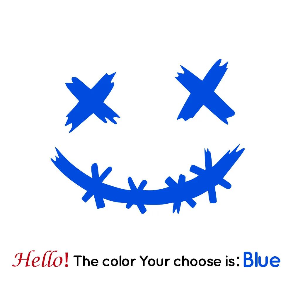 Наклейка на автомобиль Наклейки с улыбающимся лицом демона Наклейки на мотоциклетный шлем Светоотражающая Водонепроницаемая Наклейка с улыбающимся лицом Украшение кузова автомобиля