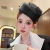 High-End Women's Fedora Hat: Autumn/Winter Bow Mesh Wool, Korean Stewardess & British Style