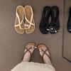 Late Evening Breeze Retro Brown Premium Open-toed Sandals Fairy Shoes 2025 New Summer Flat-bottomed Vacation Cool Slippers