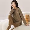 Thickened couple pajamas long-sleeved thick German velvet large-size home autumn and winter men's and women's warm loungewear suits can be worn 