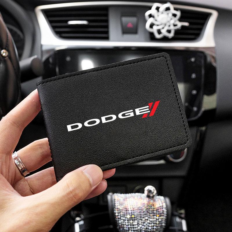 Driver License Holder Pu Leather Cover For Car Driving Documents Business Holder for Dodge CHALLENGER DART NITRO RAM SRT SXT U1111