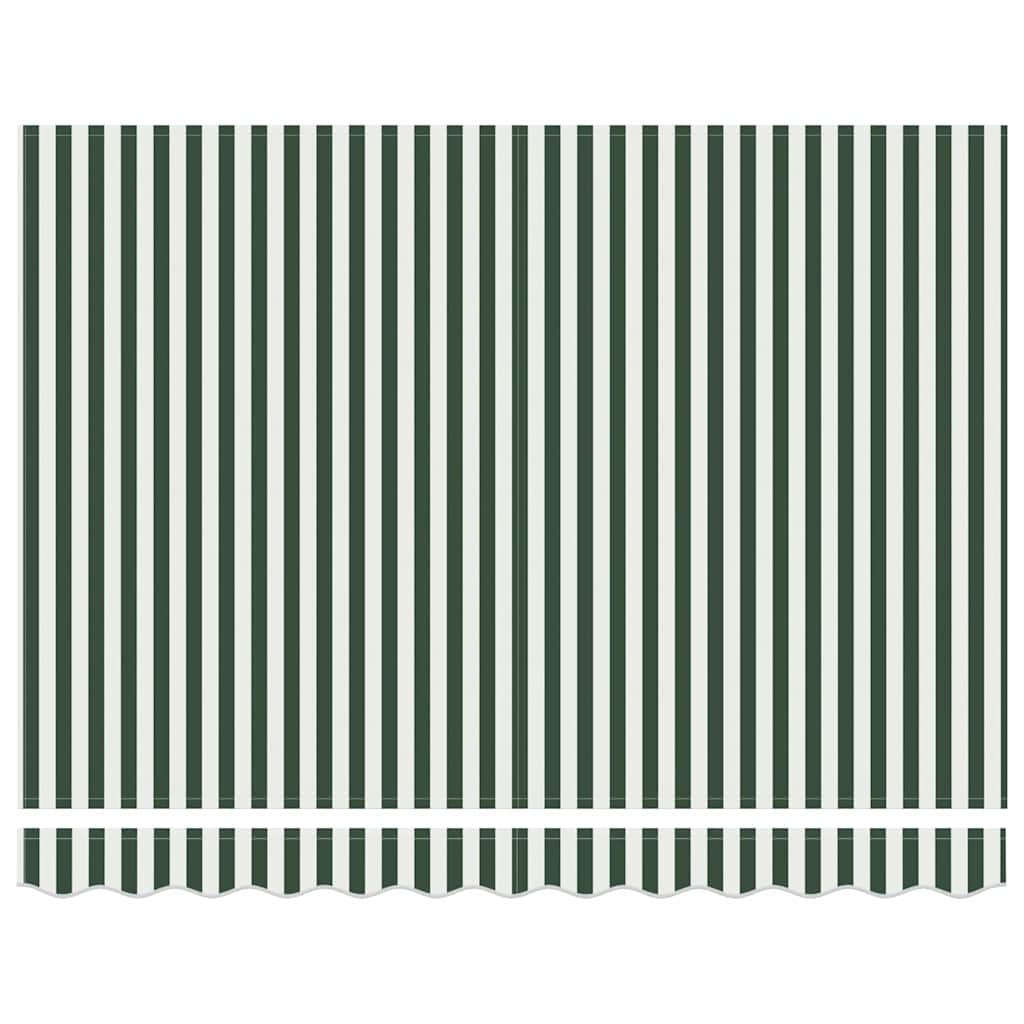 Replacement Canopy Fabric Green and White 3 x 2.5 m Polyester