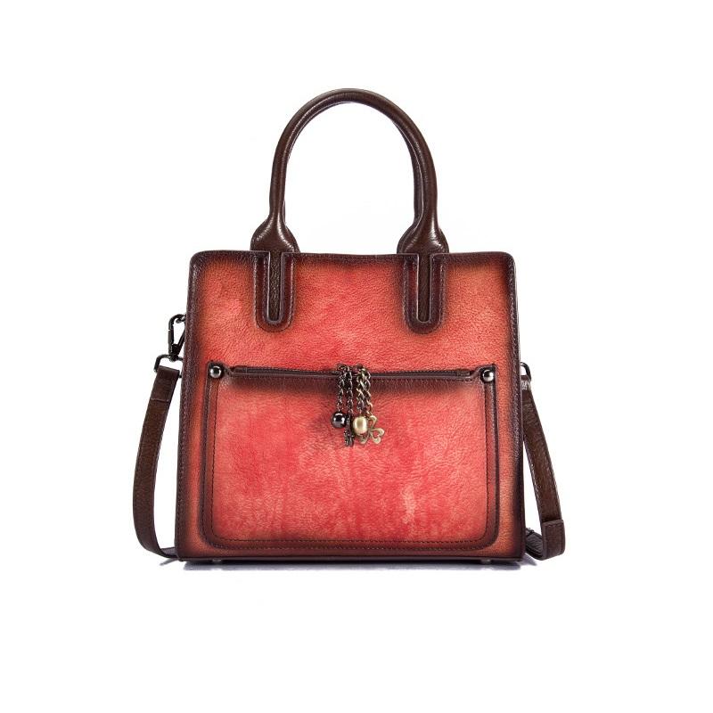 Женские сумки из натуральной кожи, винтажные сумки на ремне с тиснением для женщин, модная сумка через плечо GZW