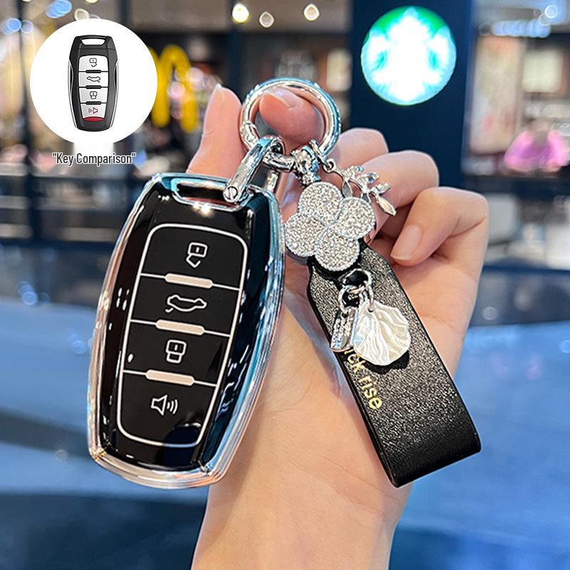Чехол для ключа для Haval Big Dog 2024: Подходит для 23-мм корпуса Chitu H6, 22-мм пряжки New H9, 19-мм корпуса Old M6 - Простой дизайн