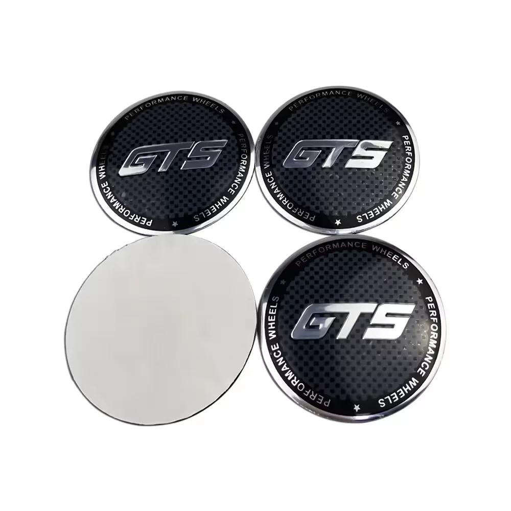 4Pcs 56+60mm GTS Emblem Car Wheel Center Hub Center Cap Rim Hub Dustproof Cover For VW Volkswagen Toyota Jaguar Hyundai FORD zd5
