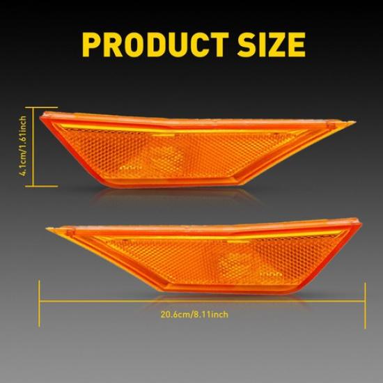 For Honda Civic Pair Driver And Passenger Side Marker Light Reflector 2Pcs