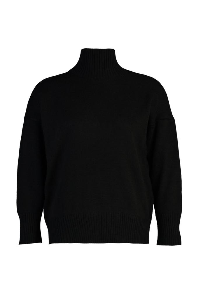 Женская мода, новый свитер больших размеров, водолазка с корицей, трикотаж с низкими плечами, свитер